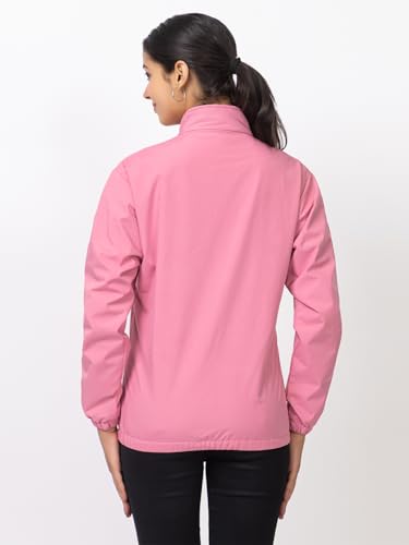 Image of Minter Full Sleeve Regular Fit Stylish Zippered with Pockets Solid Windcheater for Women