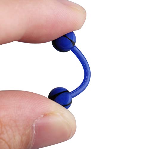 Crazypiercing Wholesale 14G Tongue Rings Barbells Assorted Colors 110 Pcs Acrylic Ball #TOP5