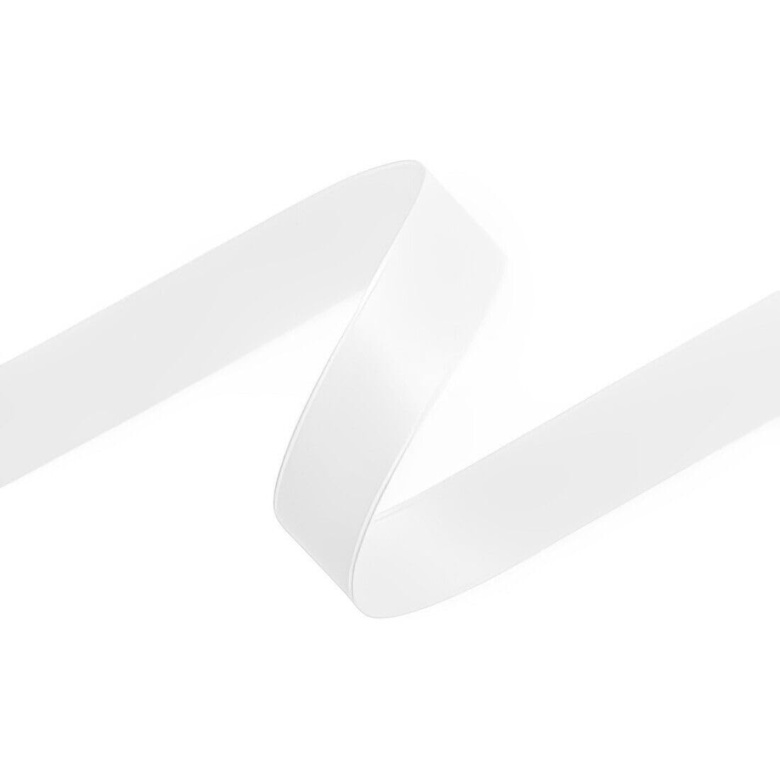 92m Double Sided Satin Ribbon – 15mm, White – Luxury Craft, Gift Wrap, Bows, Wedding & Sewing Ribbon