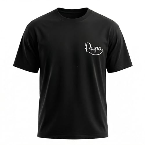Zcpiyriin Papa Shirt Graphic Tees Men Worlds Best Dad Shirt Pure Cotton Soft Funny Tshirts (US Alpha X-Large Regular Regular Papa)