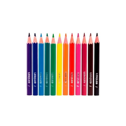 Lápis De Cor Mini 12 Cores Kit Com 12 Caixas de cor Leo&leo Colorido