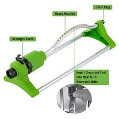 Automatico Sway Garden Sprinkler Regolabile in Lega Innaffiatoio Giardino spruzzatore oscillante Oscillator irrigazione del Prato