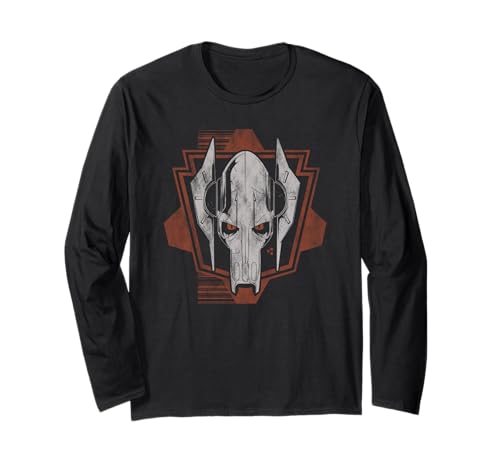 T-shirt Star Wars manches longues imprimé General Grievous Clone Wars en coton grey