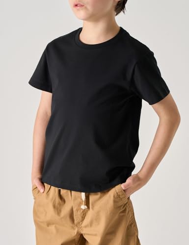Image of LAPASA Boys & Girls Cotton Graphic T-Shirts 4 Pack Tees for 3T-13Y Kids K01 | Ribbed Crewneck & Short Sleeve Undershirts for Toddlers and Teens. Soft, Breathable, Ideal for School & Daily Wear