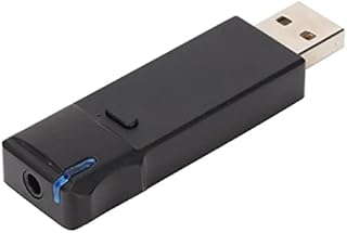 USB Audio Adapter for PS5, USB Bluetooth 5.3 Audio Adapter with 3.5mm Jack for PS4, Speaker, Headphone, PC, Laptop, with LED Indicator, Support 2 Devices
