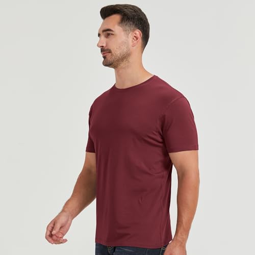 Image of netdraw Men's Ultra Soft Bamboo Viscose Cotton T-Shirt S-3XL | Moisture Wicking, Lightweight, Cool-Touch, Everyday Casual, Lounge, Sleep & Undershirt