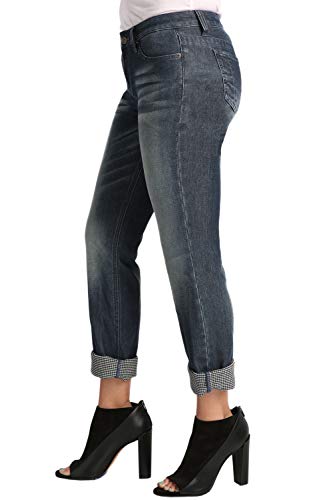 Standards & Practices Women's Double Faced Rolled Cuffs Boyfriend Premium Jeans3