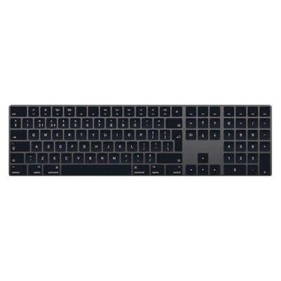 Apple Magic Keyboard avec Numeric Keyboard (AZERTY Français) Gris Sidéral avec Touches Noires ​​​​​(Reconditionné)