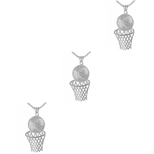 Collier basket-ball croix punk chic en finitions soignées pour homme