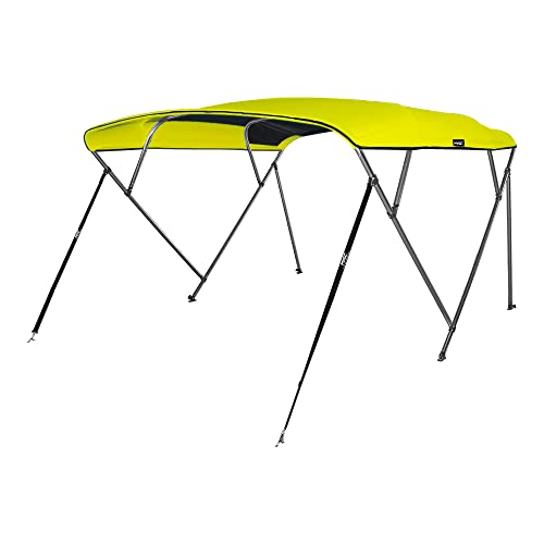 MSC 3 Bow 4 Bow Bimini Top Boat Cover with Rear Support Pole and Storage Boot