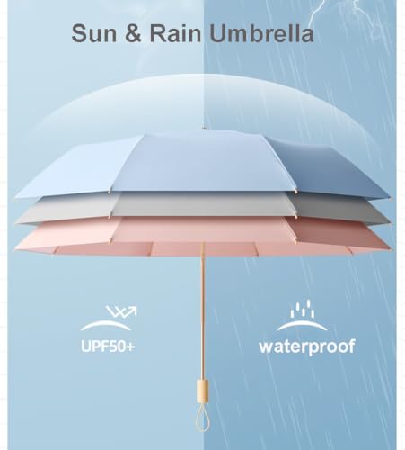 Parapluie résistant au vent et soleil LCY à manche en bois - 4