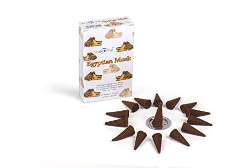 Stamford INC 37214 Egyptian Musk Incense Exotic, 15 Cones x 12 Packs, Black, One Size