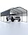 GAOMON 13' x 21' x 10' Heavy Duty Metal Carport, Galvanized Steel Roof and Reinforced All-Metal Frame, Permanent Shed for Agricultural Machinery, Cars, Boats, Trucks, and Tractors; N.W. 600 lbs