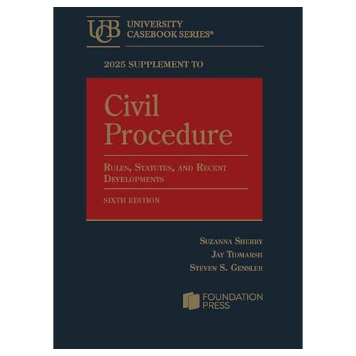 2025 Supplement to Civil Procedure, 6th, Rules, Statutes, and Recent Developments (University Casebook Series)