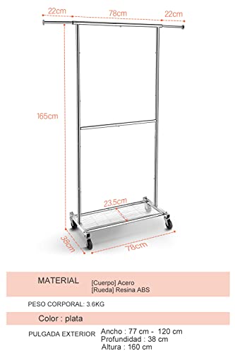 Recopilación de Rack para Ropa Desarmable los 10 mejores. 11 Rack para Ropa Desarmable marca TECHVIDA (2)