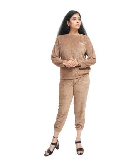 Women's Cozy Stretch Fit Sweatshirt and Jogger Set (IN, Alpha, M, Regular)-image-33