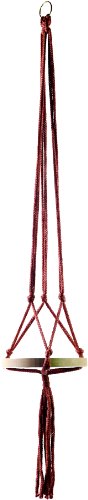 Wildwood MK-42RSB 3 Leg Macrame Plant Holders, Raspberry, 42-Inch Wildwood MK-42RSB 3 Leg Macrame Plant Holders, Raspberry, 42-Inch