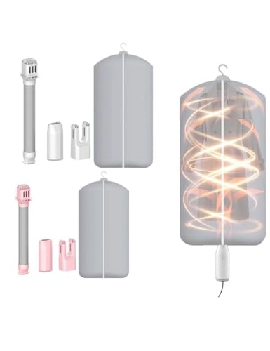 Portable Clothes Dryer with UV function, can be used as a shoe dryer, pet dryer,Two modes, multiple fabrics available，easy to carry on business trips(white)