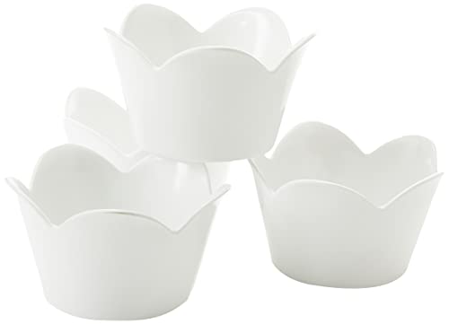 Zak Designs 1313-9990 Rose Set de 4 Coupelles 8 cm Blanc