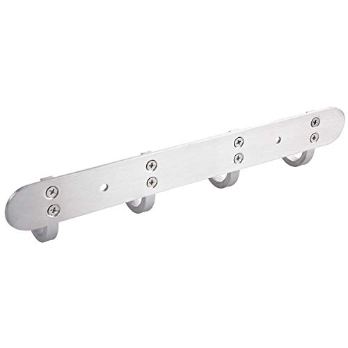 Sagmoc Coat Hook Rack Brushed Nickel 11-Inch Coat&Towel Hook Rail Wall Mounted With 4 Hooks, Durable Wall Hangers For Bedroom, Bathroom, Foyer, Hallway (Sus304 Stainless Steel) #TOP5