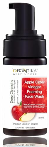 Image of Drontika Wild & Pure Apple Cider Vinegar Foaming Face Wash - No Parabens, Sulphate & Silicones 150ml. (Apple Cider Vinegar)