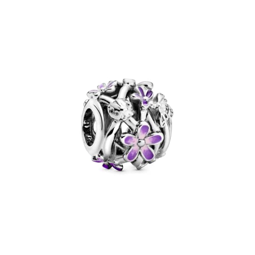 PANDORA Openwork Purple Daisy Charm - Gift for Her - Compatible with PANDORA Moments - Sterling Silver with Enamel - With Gift Box2