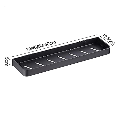 Estante de ducha de montaje en pared de aluminio de espacio negro premium 4