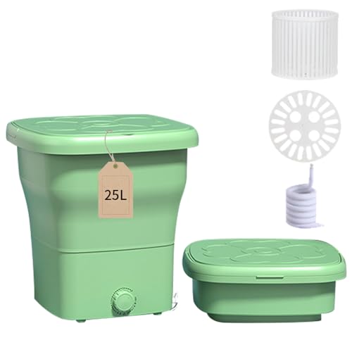 Portable Washing Machine,25L Large Capacity Collapsible Washing Machine,Foldable Mini Washer,50W Small Washing Machine,Small Washer,for Underwear, Baby Clothe, Apartment, RV, Travel, Camping
