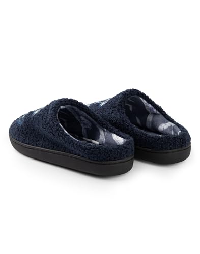 Harry Potter Womens Slippers Red OR Blue | Fluffy Indoor Mules for Ladies Slip On House Shoes for Adults and Teens HP Merch4