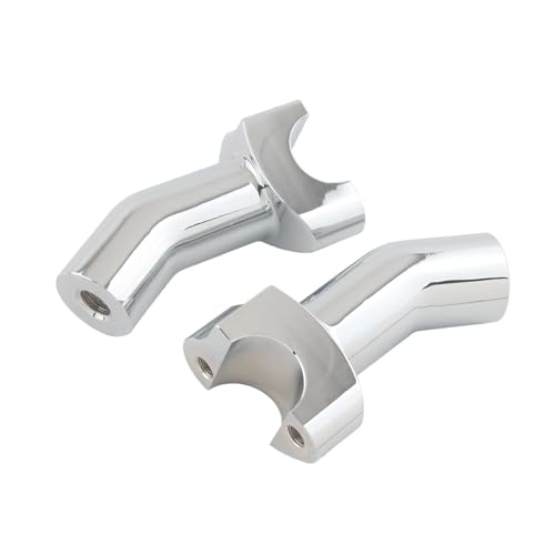 Pontets de guidon 8.9 cm en finition chromée ou noire pour moto custom