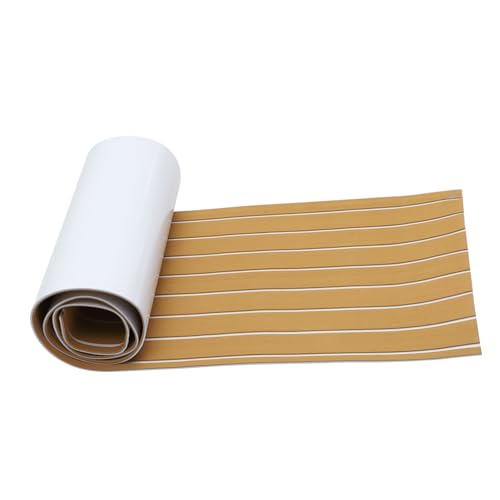 Gatuida 1 Rollo Alfombra Antideslizante de Eva Autoadhesiva para Cubierta de Barco Suelo Marino Multifuncional para Yates RV y Jardín Resistente Productos Químicos y de Limpiar Marrón y