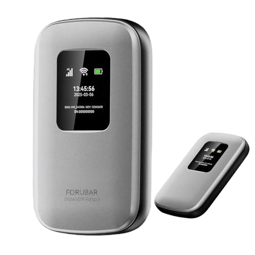 Forubar Portable Mobile Hotspot | 4G LTE WiFi 6 | Global Travel WiFi Hotspot | 180+ Countries | Up to 48 hrs of Usage time | Connect up to 16 Devices | 5000mAh Battery