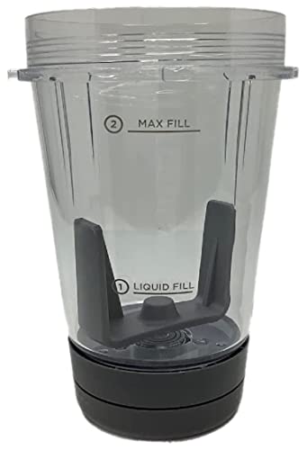 Shark ' Ninja Ninja 14 oz Smoothie Bowl Maker Cup 701KKU100 for CO351B SS100 SS101 SS300 SS351 Foodi Blender, Clear and Black