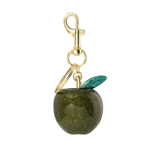 Image of Fruit Bag Charm Keychain - Gold Key Chain, Cute Purse Handbags Accessories - Beautiful Gift for Women