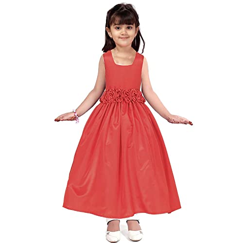 Image of Ripening Little Satin Girls' Princess Dresses for The Birthday Celebration Gowns