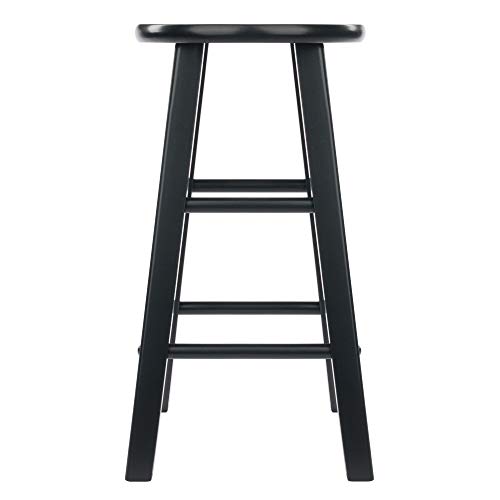 Image of Winsome Element 2-Piece Counter Stool Set, Classic Backless Bar Chairs for Kitchen & Dining Room Seating, Timeless Essential Furniture for Home, Dorm, Apartments