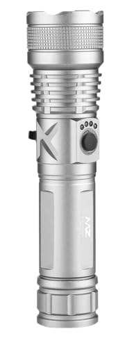 Image of MZ M983 (Rechargeable LED Metal Torch) Zoomable 5 Modes Flashlight, Super Bright 100W Light with 1200mAh Battery