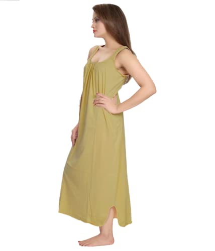 Image of H & C Full Length Women's Hosiery Cotton Fabric Long Nighty Slip /Camisole Slip /Night Wear Maxi for Women Free Size