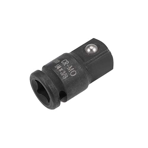 Image of sourcing map 1/4" Drive (Female) x 3/8" (Male) Impact Socket Adapter for Use with Air Impact Wrenches, Breaker Bars, Ratchets, CR-MO Steel