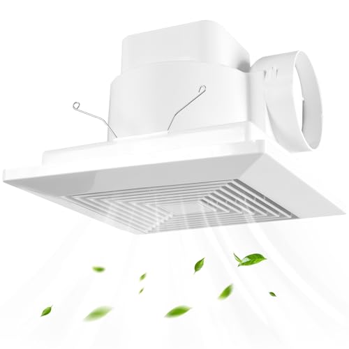 TASSSAAA 8 Inch Bathroom Exhaust Fan, Square 110 CFM 1.0