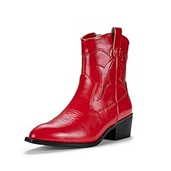 Western Cowboy Boots-9815-red