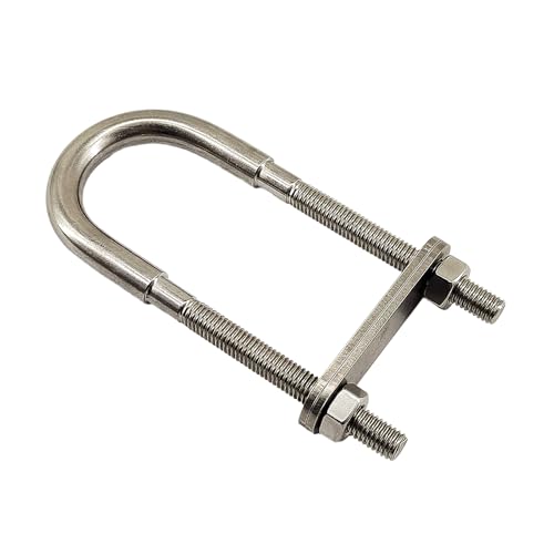 Image of 2pcs M8*100 304 Stainless Steel U Bolt with Nuts and Washers /Boat Accessories /Yacht U-shaped bolts /Brackets, UB24003