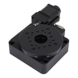 100mm Electric Rotating Platform, Motorized Stage with Worm Gear Drive, Bearing Scale & Fine-Tuning, High Precision Machine for Industrial、Scientific、3D Scanning、Laser Machining and More