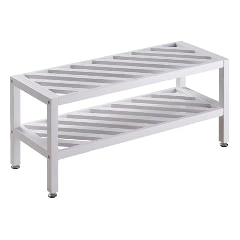 Cunsieun 2 Tier Bamboo Shoe Rack Organizer Cover