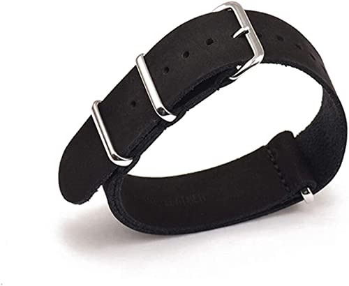 Bracelet de montre sport en cuir respirant noir pour un style dynamique au quotidien