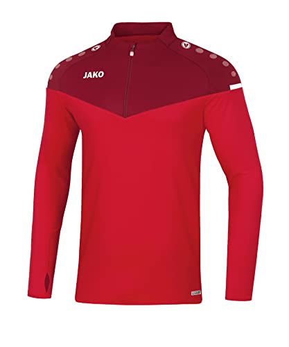 JAKO Herren Ziptop Champ 2.0, Rot/Weinrot, M