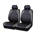 YXFCD Auto Sitzbezüge für Seat Ibiza 6J 6L 6P KJ Nappa, 2 Stück Auto-Schonbezüge Auto Vordersitze Atmungsaktiv Verschleißfest Innenraum Leicht zu Reinigen,B/Grey