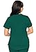 Med Couture V-Neck Scrub Top for Women with 4 Pockets, Rib-Knit Side Panel, and Shirttail Hem MC7459, Hunter Green, X-Large