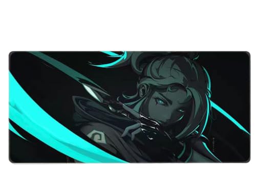 AVIMYA Valorant - Alfombrilla de mouse para juegos, XXL, lavable, antideslizante, superficie especial para precisión y velocidad, 900 x 400 mm, patrón de colores, tela y goma