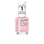 Rimmel Super Gel, 91 English Rose, Long-Lasting Nail Polish, Glazed Finish, Easy Application, Gel-like Manicure, Chip Resistant, Clean Formula, 12ml
